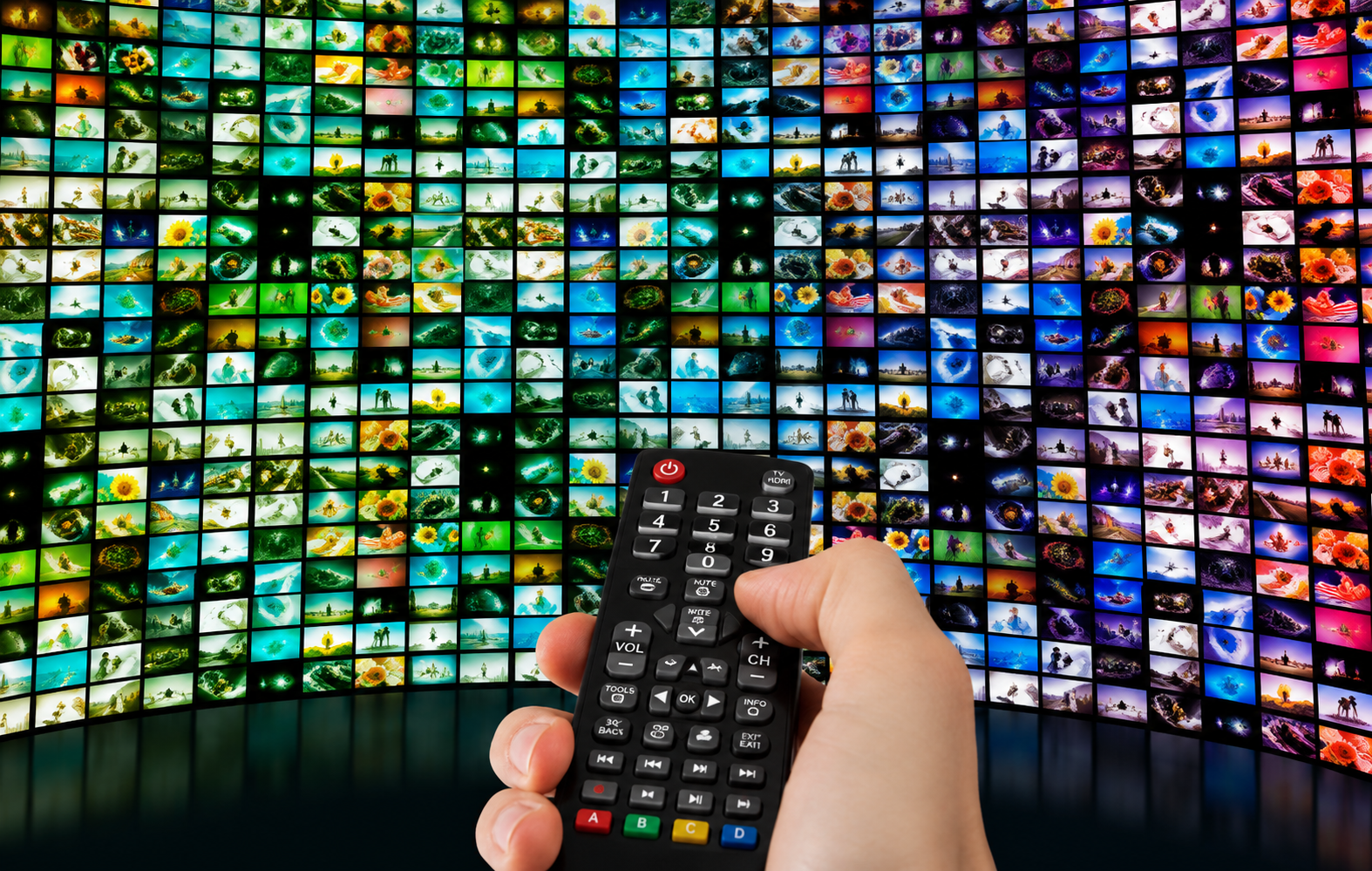 Hauptfunktionen des IPTV-Premium-Dienstes auf einem Fernseher